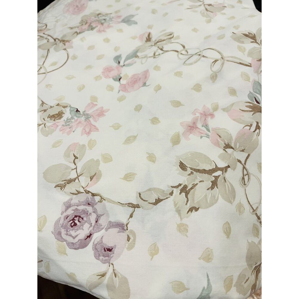 Vintage Cannon Full Sz Set: 2 Top Sheets 1 Fitted 2 STD Pillow cases EUC Floral
